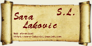 Sara Laković vizit kartica